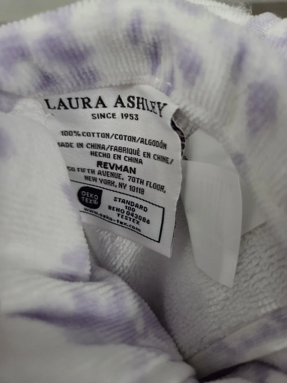 Laura Ashley Lavender Floral 2pc Hand Towel Set 100% Cotton NWT - Picture 6 of 6